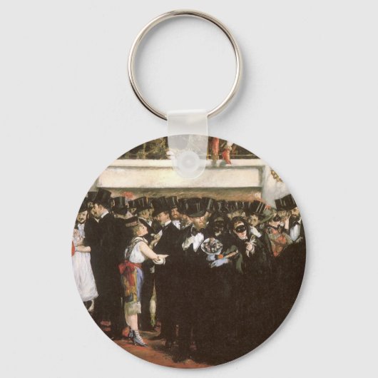 Gemaskerd bal in de opera van Edouard Manet Sleutelhanger (Voorkant)