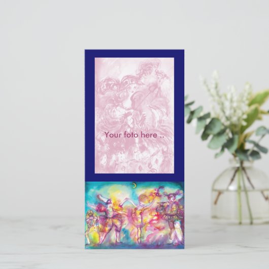 GEMASKERD BAL,Mardi Gras-maskers,Dans,Muziek (Staand voorkant)