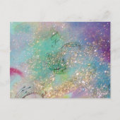 GEMASKERD BAL, Mardi Gras-maskers, Dans, Muziek Briefkaart (Achterkant)