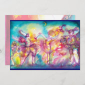 GEMASKERD BAL,Mardi Gras Maskers,Dans,Muziek Kaart (Voorkant / Achterkant)