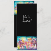 GEMASKERD BAL, Mardi Gras-maskers,Dans,Muziek Kaart (Voorkant / Achterkant)