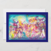 GEMASKERD BAL, Mardi Gras-maskers, Dans, Muziek Kaart (Voorkant)