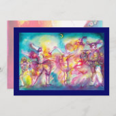 GEMASKERD BAL, Mardi Gras-maskers, Dans, Muziek Kaart (Voorkant / Achterkant)