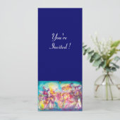 GEMASKERD BAL, Mardi Gras-maskers, Dans, Muziek Kaart (Staand voorkant)