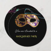 GEMASKERD BAL, Zwart wit blauw Kaart (Voorkant / Achterkant)