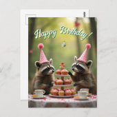 Gemaskerd en vrolijk gefeliciteerd! briefkaart (Voorkant / Achterkant)