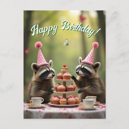 Gemaskerd en vrolijk gefeliciteerd! briefkaart (Voorkant)