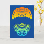 Gemaskerd in Paisley-kaart Kaart (Gele Bloem)