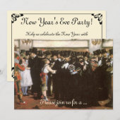 Gemaskerde all Opera van Manet, nieuwjaarsfeest Kaart (Voorkant / Achterkant)