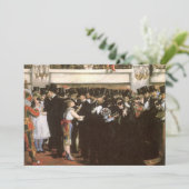 Gemaskerde all Opera van Manet, nieuwjaarsfeest Kaart (Staand voorkant)
