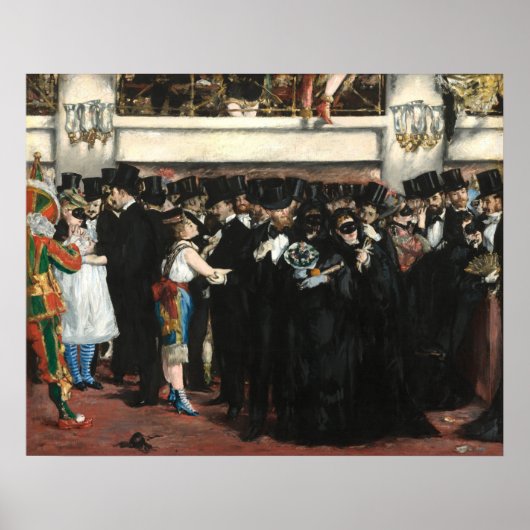 Gemaskerde bal bij de opera - Edouard Manet Fine A Poster (Voorkant)