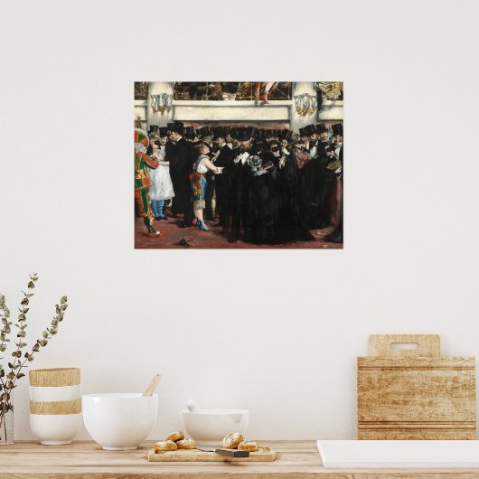 Gemaskerde bal bij de opera - Edouard Manet Fine A Poster (Keuken)