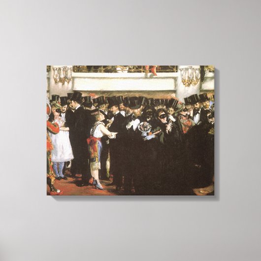 Gemaskerde bal bij de opera van Edouard Manet Canvas Afdruk (Voorkant)
