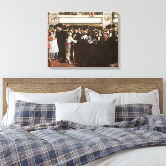 Gemaskerde bal bij de opera van Edouard Manet Canvas Afdruk (Insitu (Slaapkamer))