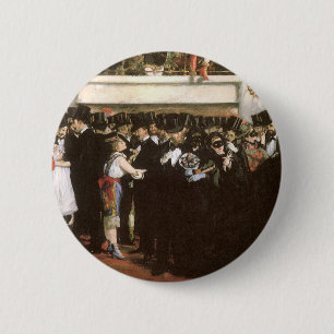 Gemaskerde bal bij de opera van Edouard Manet Ronde Button 5,7 Cm