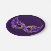 Gemaskerde bal gemaskerd feest carnaval papieren bordje (Gekanteld)