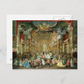 Gemaskerde bal in het Hoftheater, Bonn, 1754 Briefkaart (Voorkant / Achterkant)