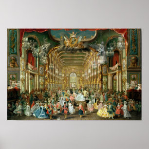 Gemaskerde bal in het Hoftheater, Bonn, 1754 Poster