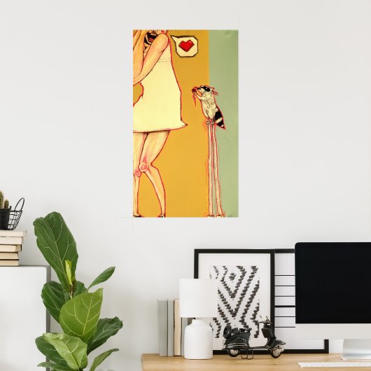 Gemaskerde Bandit Steals A Heart Poster (Thuiskantoor)