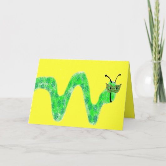 gemaskerde boekenwurm kaart (Voorkant)