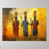 Gemaskerde Dogon Mannen van Mali, West-Afrika, Pos Poster (Voorkant)