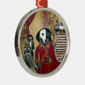 GEMASKERDE DOXIE METALEN ORNAMENT (Rechts)