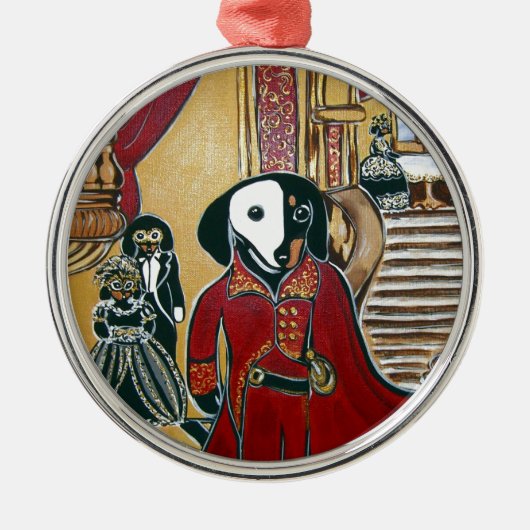 GEMASKERDE DOXIE METALEN ORNAMENT (Voorkant)