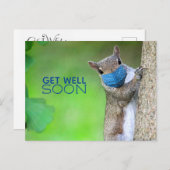 Gemaskerde eekhoorn krijgen snel Briefkaart (Voorkant / Achterkant)