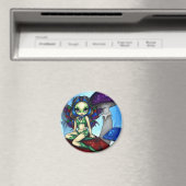 "Gemaskerde fee op de paddenstoelen" Magneet (Insitu (Vaatwasser))