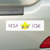 Gemaskerde Fleur De Lis Bumpersticker (Op auto)