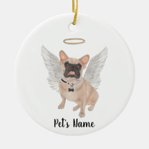 Gemaskerde Franse Bulldog Sympathie Herdenking Keramisch Ornament