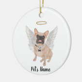 Gemaskerde Franse Bulldog Sympathie Herdenking Keramisch Ornament (Links)