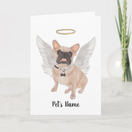 Gemaskerde Franse Bulldog Sympathie Memorial Kaart
