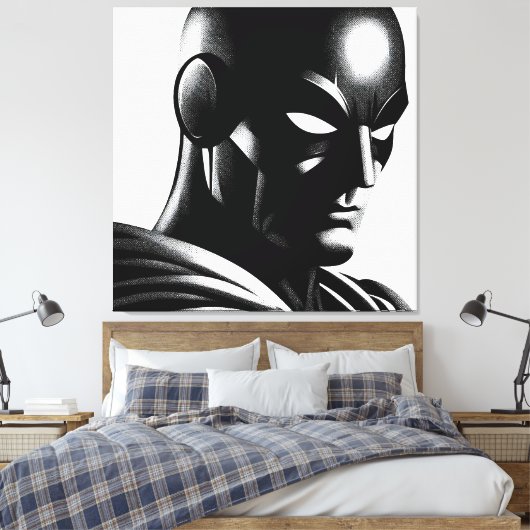 gemaskerde gerechtigheid canvas afdruk (Insitu (Slaapkamer))