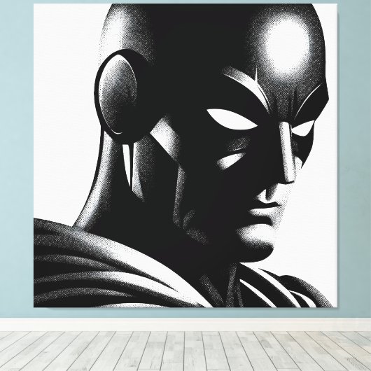 gemaskerde gerechtigheid canvas afdruk (Insitu (Houten vloer))