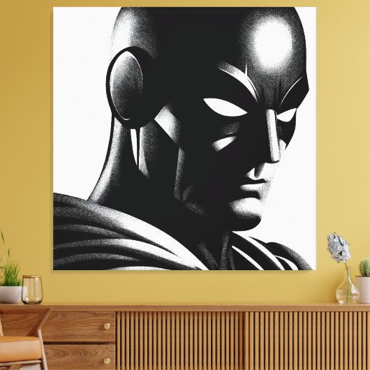 gemaskerde gerechtigheid canvas afdruk (Insitu (Woonkamer))