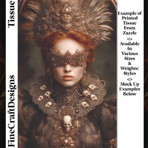 Gemaskerde Gotische Maskerade Vrouw DU1 Decoupage Tissuepapier