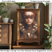 Gemaskerde Gotische Masquerade Vrouw DU1 Decoupage Tissuepapier