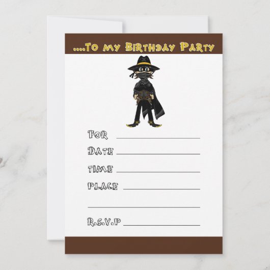 Gemaskerde Gunslinger op uitnodiging van de Jail P (Achterkant)