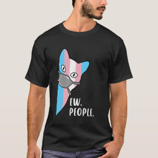 Gemaskerde kat in transkleuren met vervelend volk- t-shirt