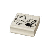 gemaskerde kattenstempel rubberstempel (Stempel)