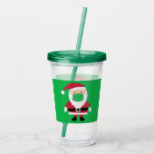 Gemaskerde Kerstman Acryl Drinkbeker (Achterkant)