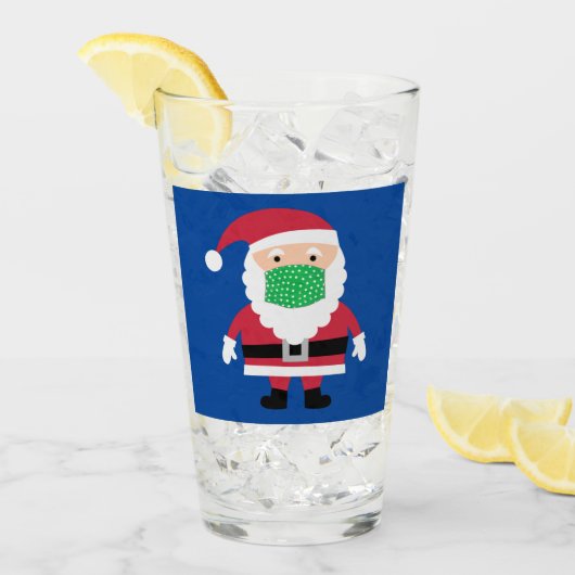 Gemaskerde Kerstman Glas (Voorkant ijs)