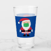 Gemaskerde Kerstman Glas (Voorkant)