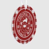 Gemaskerde kerstmis 2020 Vakantieday Humor Foto Ornament (voorkant)