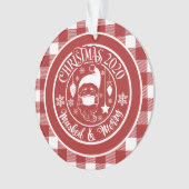 Gemaskerde kerstmis 2020 Vakantieday Humor Foto Ornament (voorkant)