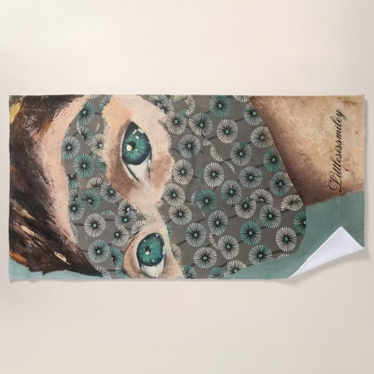 Gemaskerde keukenhanddoek strandlaken (Voorkant)