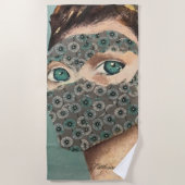 Gemaskerde keukenhanddoek strandlaken (Voorkant)