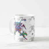 Gemaskerde krijtachtige krab alien insectoïde v2 koffiemok (Voorkant links)