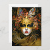 Gemaskerde Lady Fantasy Kunst Briefkaart (Voorkant / Achterkant)